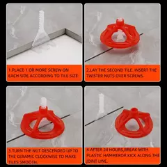 Placa base do sistema de nivelamento de telha e kit de cobertura reutilizável 1-3mm sistema de nivelamento espaçador de telha conjunto de peças de ferramentas de construção