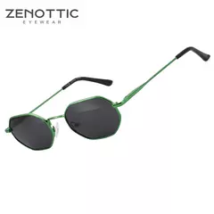 Imagem do ZENOTTIC-Retro pequeno polígono óculos polarizados para homens e mulheres, óculos de sol anti-reflexo, óculos UV400, óculos para condução