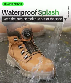 Botas de segurança impermeáveis para homens, Botas de trabalho em aço indestrutível, Anti-Smash, Resistente a facadas, Sapatos de motociclista