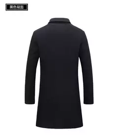 Casaco longo de algodão masculino, à prova de vento, Monocromático, Lã, Blended, Casual, Moda empresarial, Tamanho 5XL, Novo, Outono, Inverno, 2022 na internet