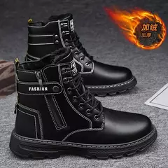 Botas masculinas personalizadas para motocicletas, sapatos casuais de trabalho, tendência britânica, novo - loja online