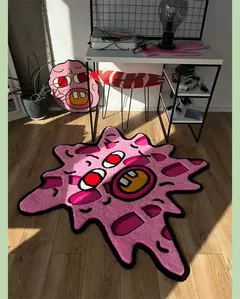 Tapete de pelúcia antiderrapante macio irregular, Tapetes de cabeceira, Decoração criativa da sala de estar, Quarto de estudo simples na internet