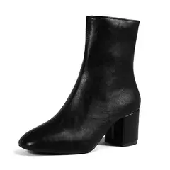 Botas brancas para mulheres, zíper lateral, salto médio, bota curta de tamanho grande, sapatos pontiagudos, estiramento, moda, 2024 na internet