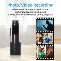 Câmera WiFi olho mágico ICSEE 3MP HD 170 ° Visor de porta grande angular, detecção de movimento, segurança doméstica inteligente, sem fio, olho de gato, gravação automática - comprar online