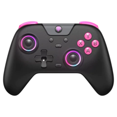 Controlador de jogos sem fio EasySMX X05 Bluetooth Gamepad compatível com PC/Switch/Telefone/TV/Steam, efeito Hall RGB, preto