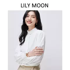 LILYMOON-Camisa de manga comprida feminina, colarinho francês, orelha de madeira, camisa casual coreana, Tops Y2K, pulôver elegante solto, batida na rua - Wolf Magazine