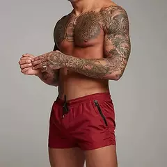 Calção de banho masculino, verão, shorts praia, calção boxer, maiô na internet