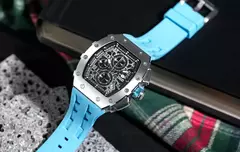 Tsar bomba tonneau relógios masculinos cristal de safira relógio de pulso vermelho à prova dwaterproof água cronógrafo data luxo presente natal para homem - Wolf Magazine