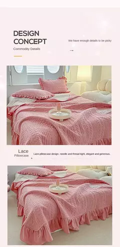 Colchas de verão de cor sólida para cama de casamento 150 coreano queensize colcha e fronha nova classe a capas de cama de casal sofá - Wolf Magazine