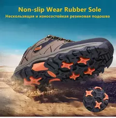 Ténis de couro respirável masculino, sapatos casuais, sapatos de caminhada confortáveis, antiderrapantes, exterior, caminhada, moda, novo