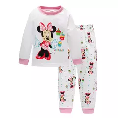 Conjunto de pijamas infantil Minnie Cartoon, pijamas meninas, roupas infantis, bebê, algodão, muitos estilos, primavera, outono, novo - loja online