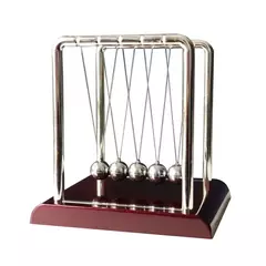 Imagem do Newton's Cradle Metal Pêndulo, Educacional Física Brinquedo, Square Design, Energia Cinética, Escritório Stress Reliever, Ornamento Equilíbrio Bola