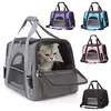 Bolsa portátil para transportar cães e gatos, bolsa de viagem para animais de estimação, malha respirável, dobrável, bolsa para transportar animais de estimação
