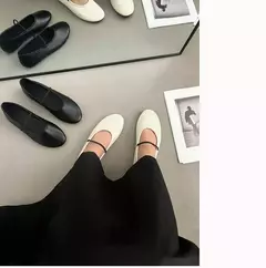 Sapato de balé raso para mulheres, sola macia, casual, ao ar livre, sapato de bailarina, sapatilhas, senhoras, designers, moda