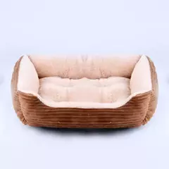 Cama para cão gato animal de estimação quadrado casil de pelúcia médio pequeno cão sofá cama almofada pet calmante cama do cão casa suprimentos para animais de estimação acessórios na internet