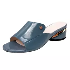 Imagem do Sapatos femininos moda vermelho sexy chinelos femininos couro macio do plutônio senhoras sandálias confortáveis adequado para meninas pantuflas mujer