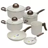 Jogo de Panelas Ceramic Life Smart Plus Vanilla 6 peças Brinox