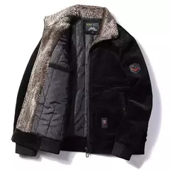 Masculino blusão térmico plus size masculino quente inverno veludo jaquetas e casacos gola de pele inverno jaqueta casual outwear na internet