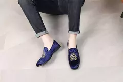 Imagem do Sapatos de couro de camurça para homens, sapatos de casamento, sapatos baixos Oxford, mocassins bordados, tamanho grande, alta qualidade, designer, luxo, festa