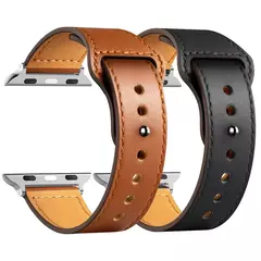 Imagem do Pulseira de couro para Apple Watch Band, Sport Loop Bracelet, Ultra 2, 49mm, 44mm, 40mm, 38mm, 42mm, iWatch Series 9, 8, 7, 3, 4, 5, 6, SE, 41 milímetros, 45 milímetros