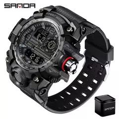 Relógio de quartzo estilo G SANDA masculino, choque impermeável, relógio militar esportivo, relógio de pulso digital masculino, relógio, novo, 3133, 50m, 2022 - Wolf Magazine