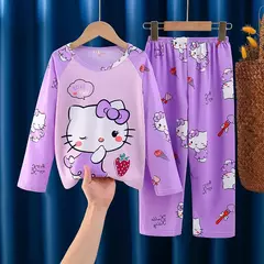 Crianças Minnie Elsa Duck Pijamas dos desenhos animados, roupas infantis para casa, conjuntos para meninos e meninas, terno de viagem, casual, novo, 2 peças por conjunto - loja online