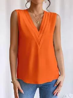 Blusas soltas, sem mangas, camisas grandes, tops femininos elegantes, monocromáticas, casuais, moda jovem, verão