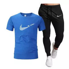 Fato casual com zíper masculino, secagem rápida, marca esportiva, verão, novo - comprar online
