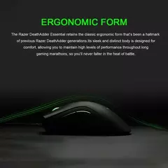 Razer-DeathAdder Essential Wired Gaming Mouse, 6400DPI, Sensor Óptico, 5 Botões Independentemente, Laptop, PC, Gamer, Original na internet