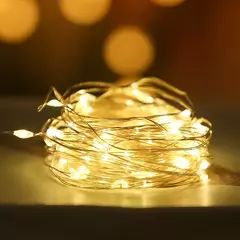 Imagem do Cobre Wire LED String Lights, guirlandas impermeáveis ao ar livre, festão, fadas Decorações do casamento, Ano Novo, Árvore de Natal, 10m