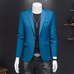 Blazer casual de negócios masculino, vestido de casamento noivo, tops de terno boutique, casaco monocromático, marca de alta qualidade, moda - loja online