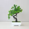 Plantas de plástico artificiais bonsai pequeno vaso de árvore planta falsa vaso de flores arranjo de jardim ornamentos quarto decoração de mesa de casa