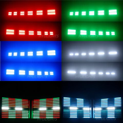 60W Mni LED Strobe RGB 3 em 1 8 partições + branco 8000K 4 partições DMX Super Bright Dj Wash Bar Strobe efeitos de iluminação de palco