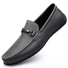 Sapatos de couro genuíno para homens, mocassins de negócios casuais, apartamentos artesanais para dirigir, moda que combina com tudo, nova chegada - Wolf Magazine