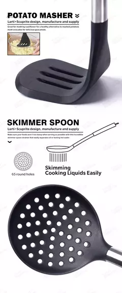 Utensílios De Cozinha De Silicone, Espátula, Turner, Resistente ao calor, Colher de sopa, Pá de coador de massas, 1 pacote, Acessórios de cozinha