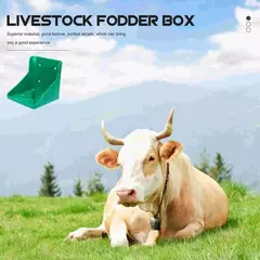 The Fence Cattle and Sheep Lambing Block Box Bandeja com tijolos de sal Alimentador de animais de cabra Suporte mineral Acessório de alimentação de plástico Vaca