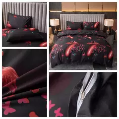 Poliéster Impresso Lixar Duvet Cover, Conjunto de cama Estilo Europeu, Quilt Cover, Pele Tecido Amigável, Queen Size, 3Pcs na internet