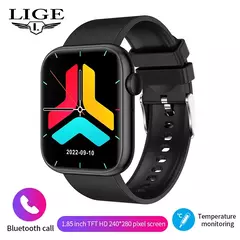 LIGE-Relógio inteligente para homens e mulheres, carregamento sem fio Smartwatch, chamadas Bluetooth, pulseira de fitness, relógio personalizado, novo, 2022 - comprar online