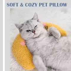 Travesseiro pequeno para gatos e cães, tapete de dormir, protetor de pescoço, travesseiro em forma de u, macio e grosso, resistente à mordida, inverno, quente e confortável na internet