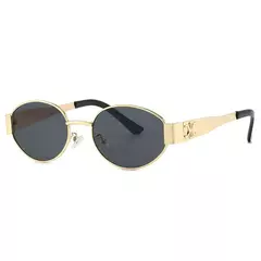Oval Metal Óculos de sol para homens e mulheres, óculos, UV400, marca de luxo, moda designer, unisex, elegante, óculos de sol - Wolf Magazine