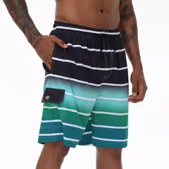 Calção de banho masculino, calção de natação, secagem rápida, calção de praia com bolsos com zíper, forro de malha - Wolf Magazine