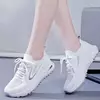 Tênis de malha para mulheres, Tênis de caminhada respirável, Sapatos brancos confortáveis, Tênis casuais, Calçado da moda