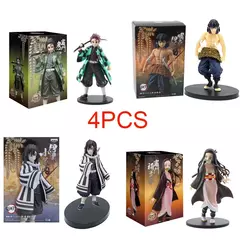Anime demônio slayer figura kamado tanjirou nezuko figuras de ação pvc modelo brinquedos zenitsu estatueta inosuke kimetsu não yaiba figura - loja online