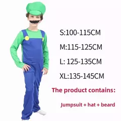 Halloween cosplay anime traje pai-filho role play crianças mario roupas super mario conjunto único roupas de propósito especial na internet