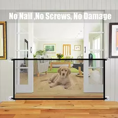 Portão para cães portátil, portão dobrável para bebês, cercas de barreira para cães de estimação, guarda de separação para animais de estimação, instalação em qualquer lugar para escadas e portas - comprar online