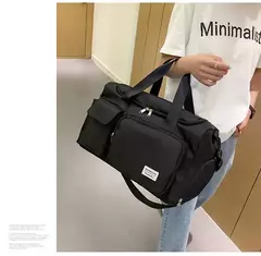 Imagem do Weekender Overnight Duffle Bags com compartimento de sapato para mulheres, Carry On Travel Bag, Saco de ginástica de grande capacidade