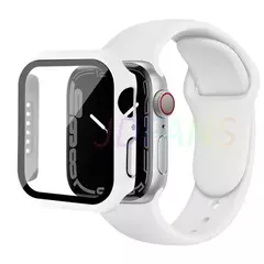 Imagem do Caixa de vidro e pulseira para Apple Watch, Apple Watch Band, Protetores de Tela, iWatch Series 8, 7, 6, SE, 5, 4, 42mm, 44mm, 41mm, 40 milímetros, 38 milímetros, 45 milímetros, 49 milímetros