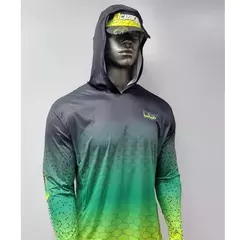 Manga Longa dos homens Proteção UV Crewneck Camisa, Tops De Pesca, Roupas Esportivas, Camisa Estampada, Estampa Humana - Wolf Magazine
