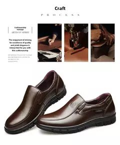 Sapatos casuais de couro genuíno para homens plataforma plana sapatos de caminhada ao ar livre mocassins tênis respiráveis sapatos feitos à mão - loja online