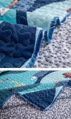 Colcha acolchoada com estampa floral, 180x220/220x240cm na cama, capa xadrez, estilo americano, colcha de verão, cobertor para adultos - loja online